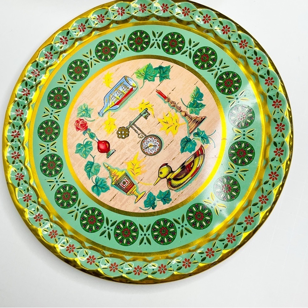 Vintage BERET WARE Green Cocktail Tray | 1950s-60s MCM English Barware
